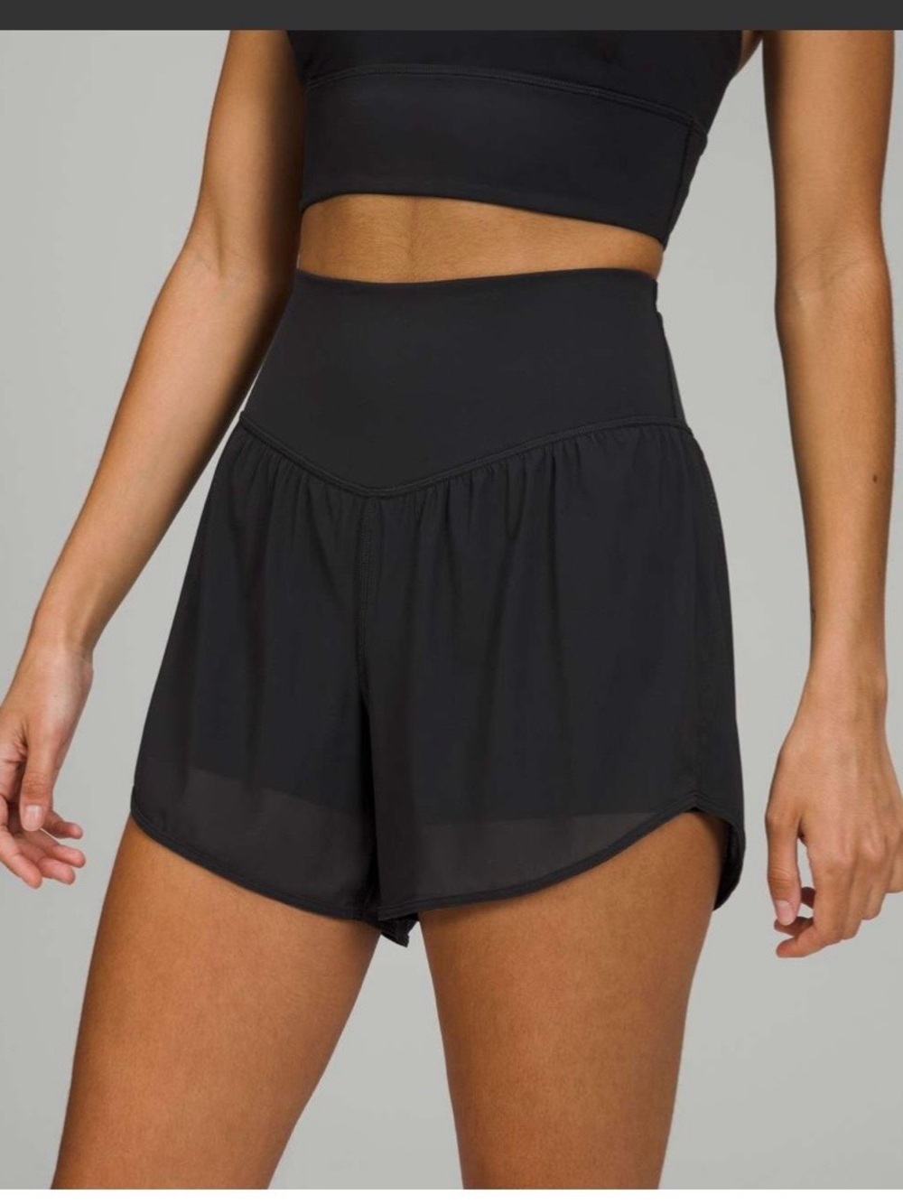 Lululemon mesh overlay short